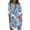 Light Blue, variant on PEZHADA Dresses for Women Plus Size Casual Shirt Dresses Fashion Women Printed Puff Long Sleeve V-Neck Dress Midi Dress Red