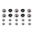 thumbnail image 2 of 20pcs Métal Snap Attaches Champignons Boutons pour Rivets en Cuir de Champignon Rivets en Cuir Boutons Pression Boutons-Pression, 2 of 8