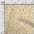 thumbnail image 2 of oneOone Cotton Silk Yellow Fabric Asian Block Floral Craft Projects Decor Fabric Printed By The Yard 42 Inch Wide, 2 of 4