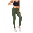 thumbnail image 3 of Pantalon de Yoga Chaud Taille Haute Doublé en Molleton pour Femmes avec Poches, 3 of 7