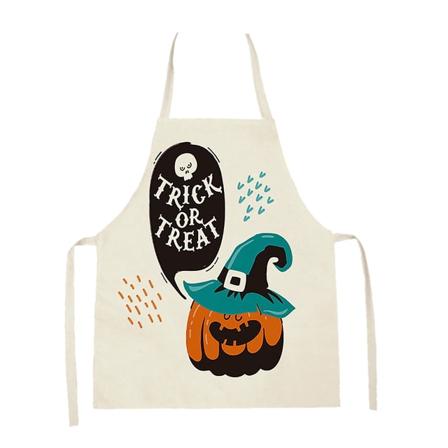 Tablier pour Femmes et Hommes, Motif Amusant d'Halloween, Robe de Cosplay Noire
