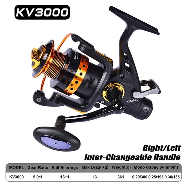 Metal Spinning Reel 13 + 1BB Fishing Reel Strong Drag ,Rigid Aluminum Skeletal Frame