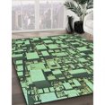 thumbnail image 3 of Ahgly Tapis d'Intérieur Lavable en Machine Carré Transitionnel Vert Forêt Moyen, 5 Pieds Carré, 3 of 7