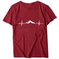 thumbnail image 1 of EQWLJWE Femmes Tops Oversize Graphique Print Tee-Shirt en Vrac Manches Courtes Col Rond Épaule Décontractée Tee-Shirt Dégagement, 1 of 3