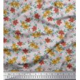thumbnail image 1 of Soimoi Polyester Crepe Fabric Leaves & Floral Artistic Decor Fabric Printed Yard 42 Inch Wide, 1 of 1