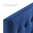 thumbnail image 4 of Modway Emily Tête de Lit Capitonnée en Velours de Performance Pleine Grandeur, Bleu Marine, 4 of 4