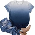 thumbnail image 4 of SMihono Hauts pour Femmes Été Décontracté Mode Confortable Col Rond Manches Courtes Imprimé Blouse T-shirt Oversize pour Femmes 2023, 4 of 5