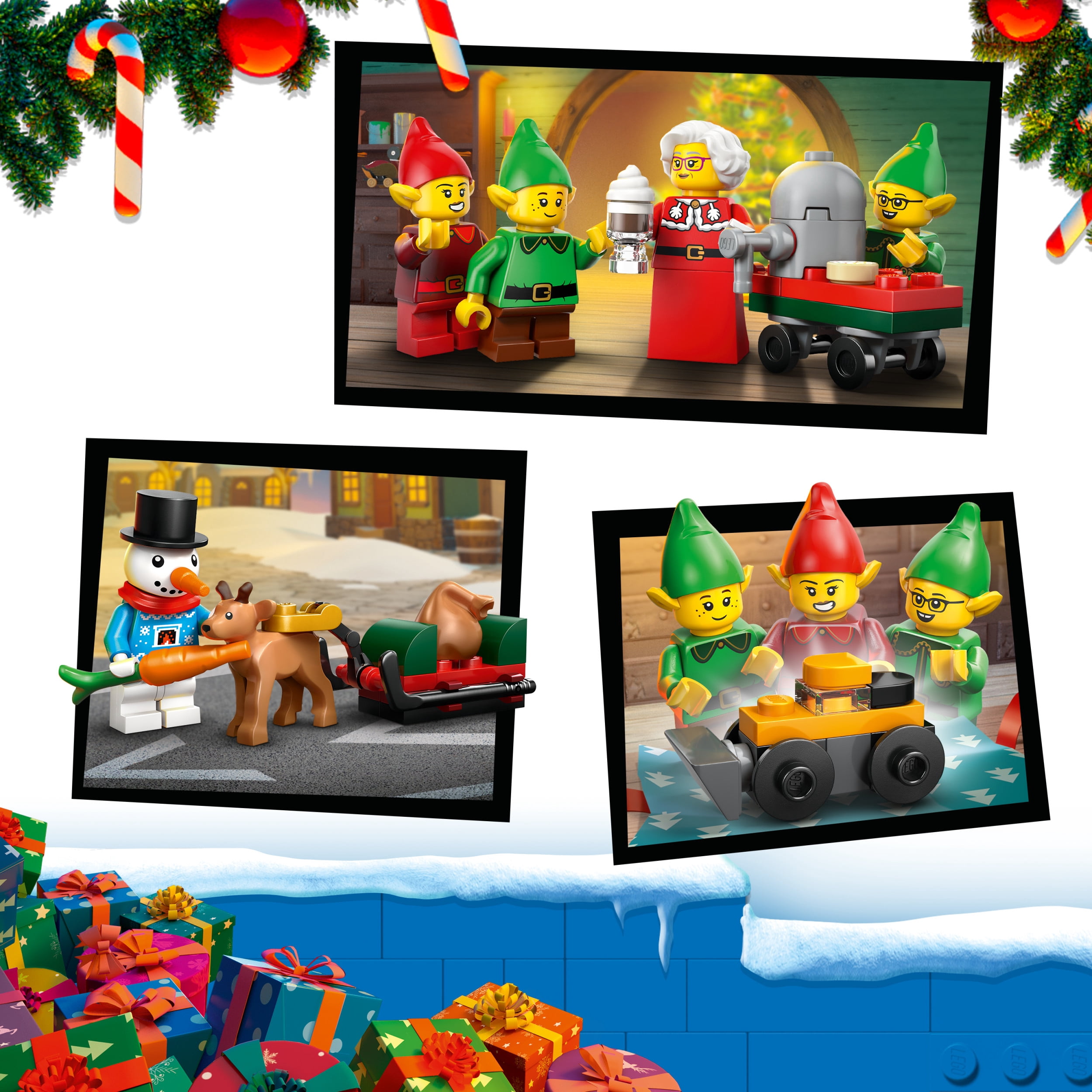 LEGO City Advent Calendar 2026 - Christmas Advent Calendar for Kids, Ages 5+ - Holiday Family Activity - With Santa, Mrs. Clause, 3 Elves & Snowman Minifigures - 60510