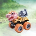 thumbnail image 4 of Pink Educational Press And Go Toy Car Dinosaur Engineering Vehicle Excavator For Boys Action Play Fine Motor Skills Learning Gift, 4 of 7