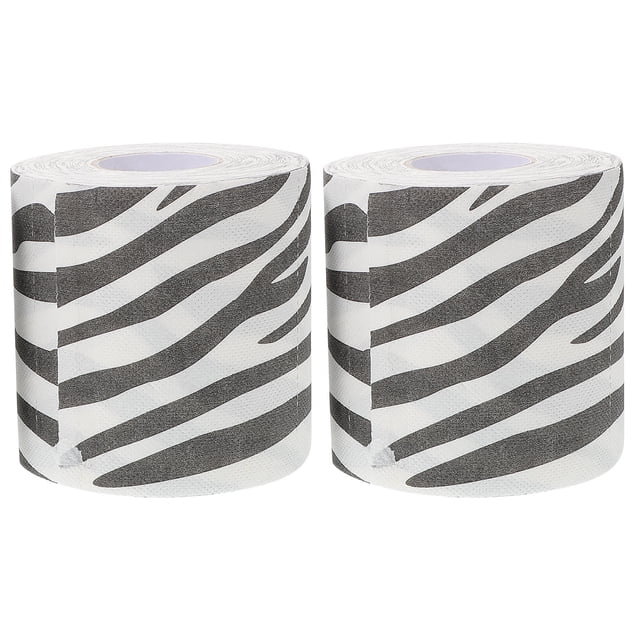 Shisuyan 2pcs Zebra Print Toilet Paper Fun And Unique Bathroom Tissue With Animal Print Design For Bathroom Decor