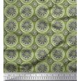 thumbnail image 1 of Soimoi Poly Georgette Fabric Floral Block Print Fabric by The Yard 42 Inch Wide, 1 of 3