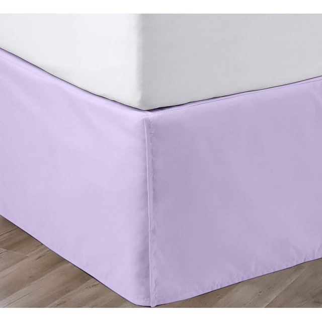 SGI Bedding 9 Inch Pleated Bed Skirt | Microfiber Bed Skirt | Fade Resistant, Wrinkle Free, Anti-static, Decorative, Extra Storage Space, Clutter-Free | Full, Lilac