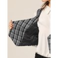 thumbnail image 5 of INSPIRE CHIC Women's Plaid Double Breasted Versatile Racerback Suit Vests Black XS, 5 of 5