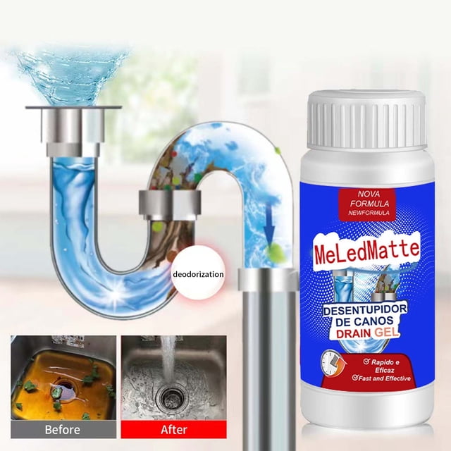 Powerful Toilet Drain Cleaner - Clog Remover for Hair, Grease & Paper - Safe for Pipes & Septic Systems