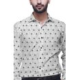 thumbnail image 4 of BESTMAN Formal Shirts For Men Slim Fit Printed Full Sleeve Shirts For Men, 4 of 5