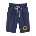 thumbnail image 1 of VEKDONE Gift Card Plus Size Shorts for Women Comfort Linen Cotton Trousers Printed Plus Size Drawstring Wide Leg Short Pant With Pockets, 1 of 3