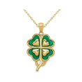 thumbnail image 1 of Pendentif Trèfle à 4 Feuilles en Or Jaune 14K avec Chaîne, 1 of 4
