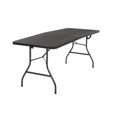 thumbnail image 1 of Pemberly Row 6' Centerfold Blow Molded Folding Table, Black, 1 Count, 1 of 8
