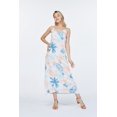 thumbnail image 4 of Robe Maxi à Imprimé Floral Hawaïen Luau pour Femme, Décolleté Cœur, L Sable Plage Crème, 4 of 5