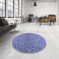 thumbnail image 4 of Ahgly Company Tapis de Zone Carré Lavable en Machine Bleu Denim Transitionnel, 4 Pieds Carré, 4 of 7