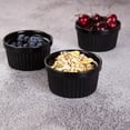 thumbnail image 4 of 8 Oz Ceramic Ramekins,Set of 8 Porcelain Creme Brulee Souffle Ramekins,Stackable Souffle Dishes for Baking, Pudding Custard Cups, Dipping Sauces, Dishwasher and Oven Safe, 4 of 7