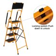 thumbnail image 2 of Ktaxon 4 Step Ladder, Portable Lightweight Step Stool, for Household, Office, Garage, Iron, 2 of 15