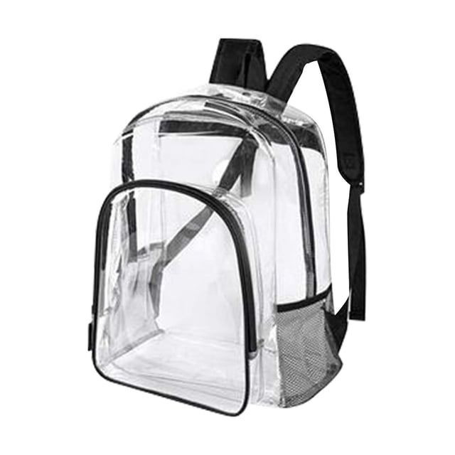 Rvkxad Transparent Clear Backpack, Stadium Approved See-Through Bag for Events, Clear Bag, Festival Backpack