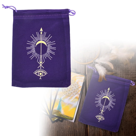 Rangement Textile pour la Maison Pochette Moderne pour Cartes de Tarot pour Accessoires de Divination et Petits Articles Sac à Cordon en Flanelle Organisateur Universel pour la Déco de la Maison et le Rangement Textile