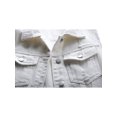 thumbnail image 3 of Denim Vest for Women Plus Size Casual Button Down Solid Color Ripped Crop Jacket Vest Waistcoat Streetwear, 3 of 6