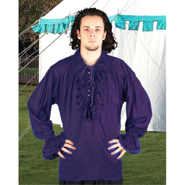The Pirate Dressing C1006 Captain Charles Vane Shirt- Blue - Small & Medium