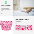 thumbnail image 3 of WHAMVOX 1 Pce Rose Couche pour Adulte Réutilisable Lavable Lourde Absorbante PUL Tissu Imperméable pour Adultes 68X57cm, 3 of 6