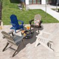 thumbnail image 4 of Gymax 4PCS Patio Folding Adirondack Chair Weather Resistant Cup Holder Yard Navy, 4 of 8