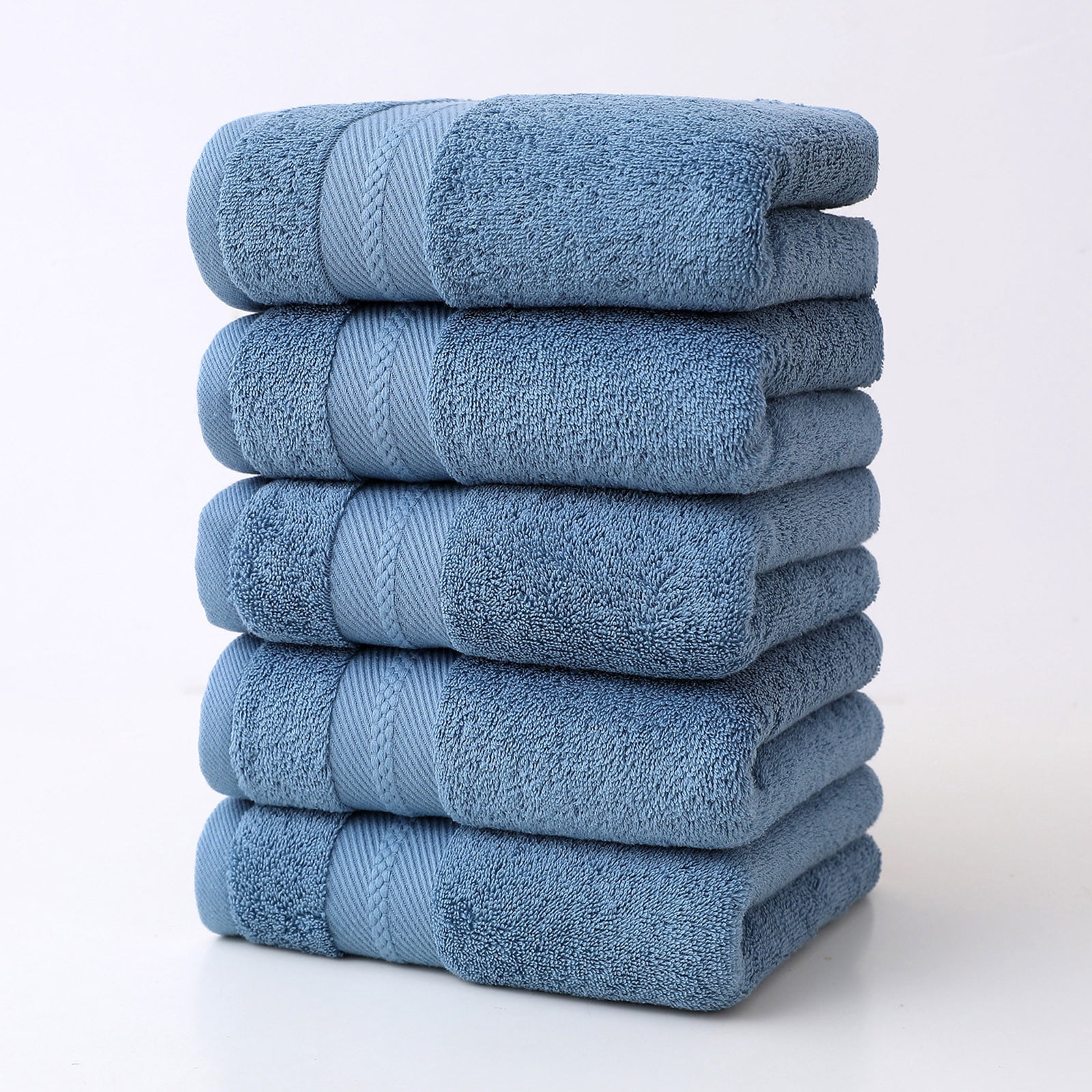 Fridja Sales 5 Pcs Bath Towels Set for Bathroom Thick Soft Absorbent Towel Set of 5 Household Wash Face Gift Towel