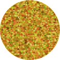 thumbnail image 1 of Ahgly Company Machine Washable Indoor Round Transitional Deep Yellow Area Rugs, 3' Round, 1 of 7