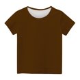 thumbnail image 5 of T-Shirts pour Filles Col Rond Manches Courtes Été Hauts Enfants Basiques 3-14 Ans, 5 of 5