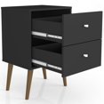 thumbnail image 4 of Manhattan Comfort Liberty 2.0 Table de Chevet 2 Tiroirs en Noir, 4 of 8