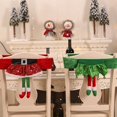 thumbnail image 2 of Christmas Santa Claus Elf Legs Dining Chair Back Cover Kitchen Festive Decor Christmas Chair Cover, 2 of 8