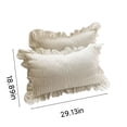 thumbnail image 3 of Aodebiao Ruffled Pillowcases Set of 2 - Standard Size 18x29" Envelope Closure Sham Covers, Soft Polyester for Bedroom (White/Pink/Blue/Yellow), 3 of 7