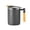 Grey, variant on Insulated Coffee Mug,Coffee Travel Mug Stainless Steel Mug with Lid and Handle - 450Ml Reusable Double Layer Insulated Thermal Mug for Home - Office and Travel Coffee Mug Breakfast Cups