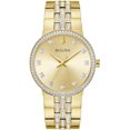 thumbnail image 1 of Bulova Crystal Mens Watch and Cross Pendant Necklace Box Set, 1 of 4