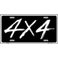 thumbnail image 1 of Panneau de Style Plaque d'Immatriculation 4x4 Blanc sur Noir, 1 of 4