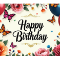 thumbnail image 4 of Happy Birthday Flaming Backdrop Decoration Banner Party Supplies Photography Props Celebration Decor Background Event Display, 4 of 4