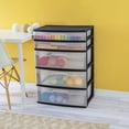 thumbnail image 2 of Sterilite 5 Drawer Black Wide Cart, 2 of 6