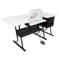 thumbnail image 4 of Studio Designs Eclipse Hobby Couture Arts & Artisanat Centre Table, Noir et Blanc, 4 of 9
