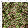 thumbnail image 2 of Soimoi Green Poly Georgette Fabric Leopard Animal Skin Decor Fabric Printed Yard 42 Inch Wide, 2 of 6
