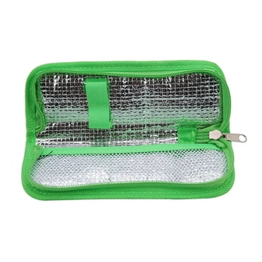 JUNWELL Sac de Refroidissement Portable pour Médicaments, Refroidisseur d'Insuline, Étui Isolé de Voyage Médical, Organisateur de Médicaments pour Diabétiques pour Stylo à Insuline et Fournitures Médicales pour Diabétiques, Vert