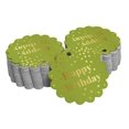 thumbnail image 1 of Inkdotpot Real Gold Foil Happy Birthday Tags Favor Hang Paper Tags 50 Pieces, 1 of 6