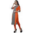 thumbnail image 4 of Moomaya Robe Kurti Décontractée pour Femmes en Coton Imprimé, Tunique Droite à Manches Retroussables, 4 of 6