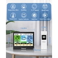 thumbnail image 3 of Geevon Weather Station Wireless Indoor Outdoor Thermometer, Touch LCD Display Digital Thermometer Hygrometer with Heat Index, Dew Point, Comfort Indicator, Alarm Clock and Adjustable Backlight, 3 of 10