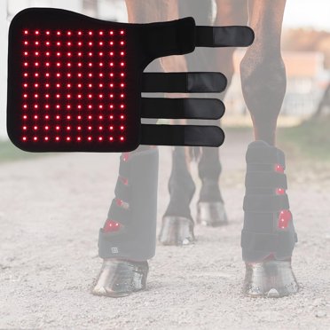 Enveloppe de Jarret Lumineux Rouge, Support Infrarouge Portable pour le Confort et le Bien-tre des Chevaux